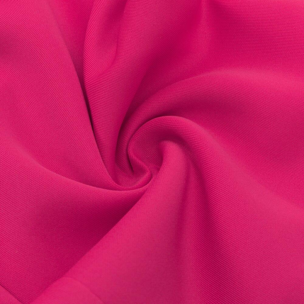 Bandage V Neck Jumpsuit in Rose Red