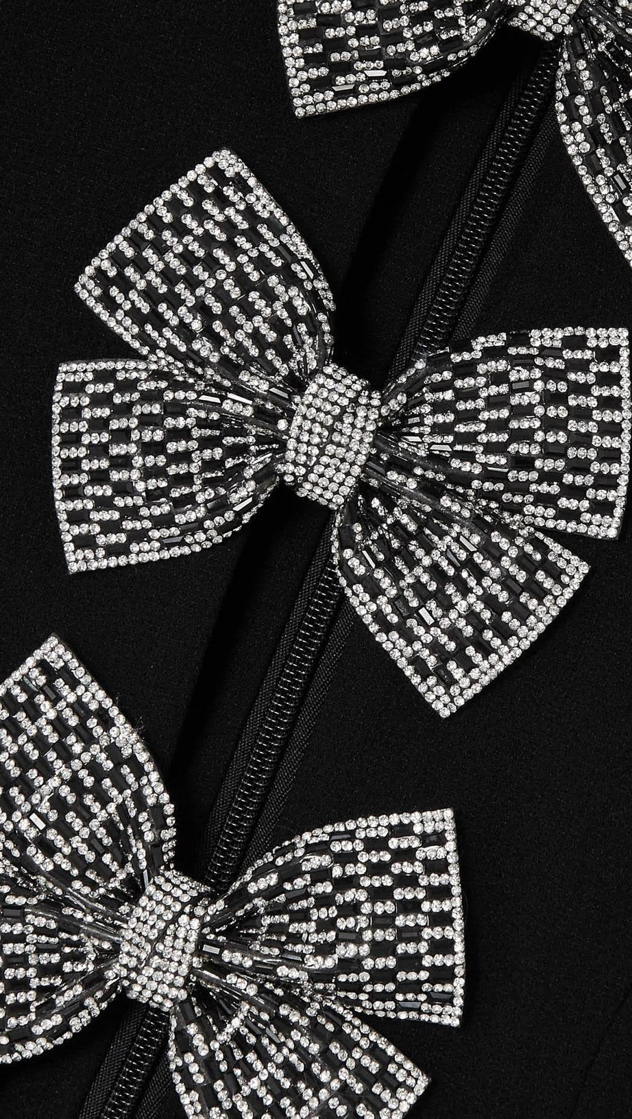 BLACK SHORT SLEEVE ROUND NECK BOW HOLLOW MINI DRESS