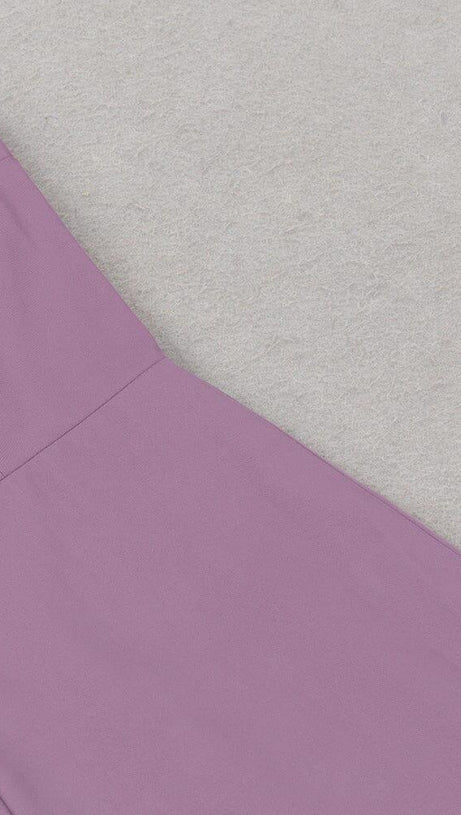 V NECK DIAMOND JUMPSUIT IN PURPLE