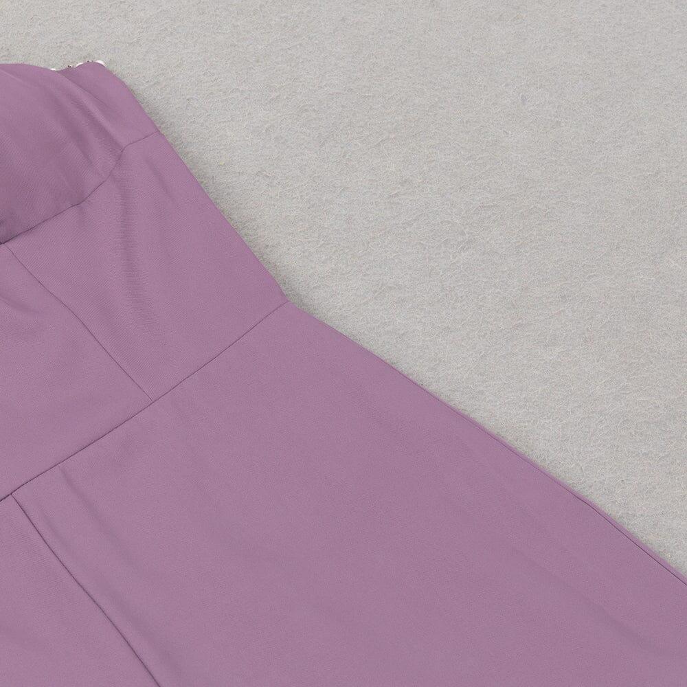 AIIZIE V NECK DIAMOND JUMPSUIT IN PURPLE - product image