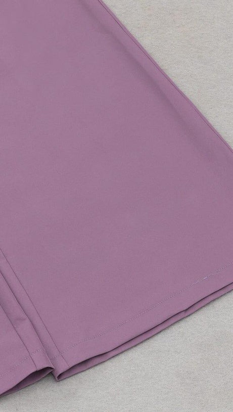 V NECK DIAMOND JUMPSUIT IN PURPLE