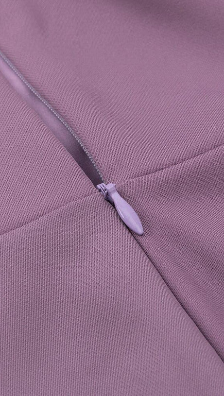 V NECK DIAMOND JUMPSUIT IN PURPLE