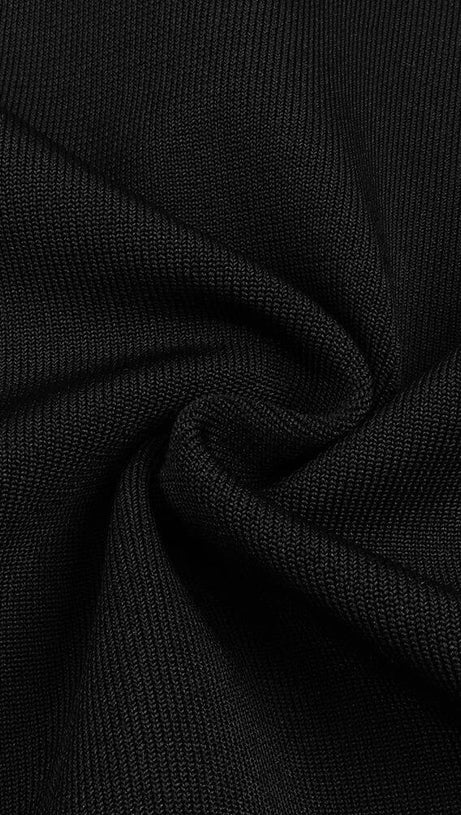 BLACK TULIP SATIN MAXI DRESS