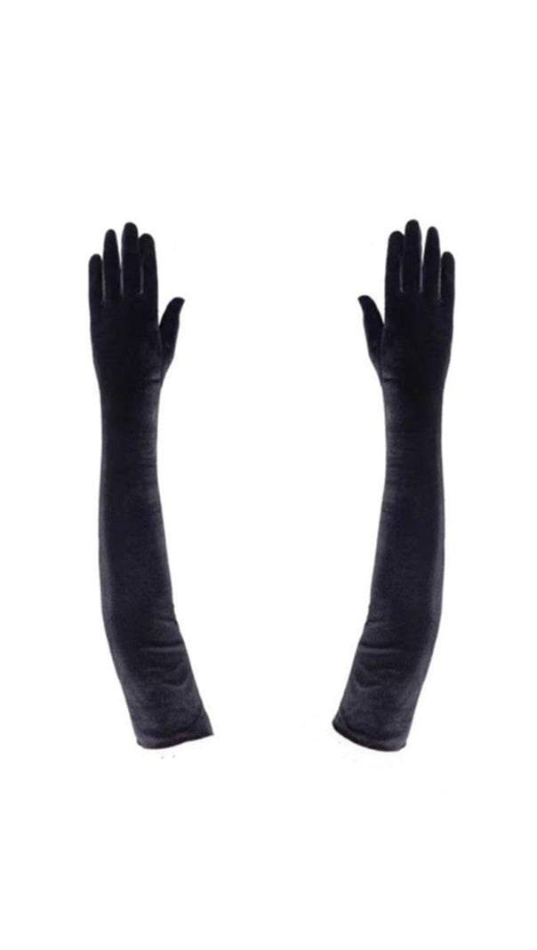AIIZIE BLACK VELVET GLOVES - product image