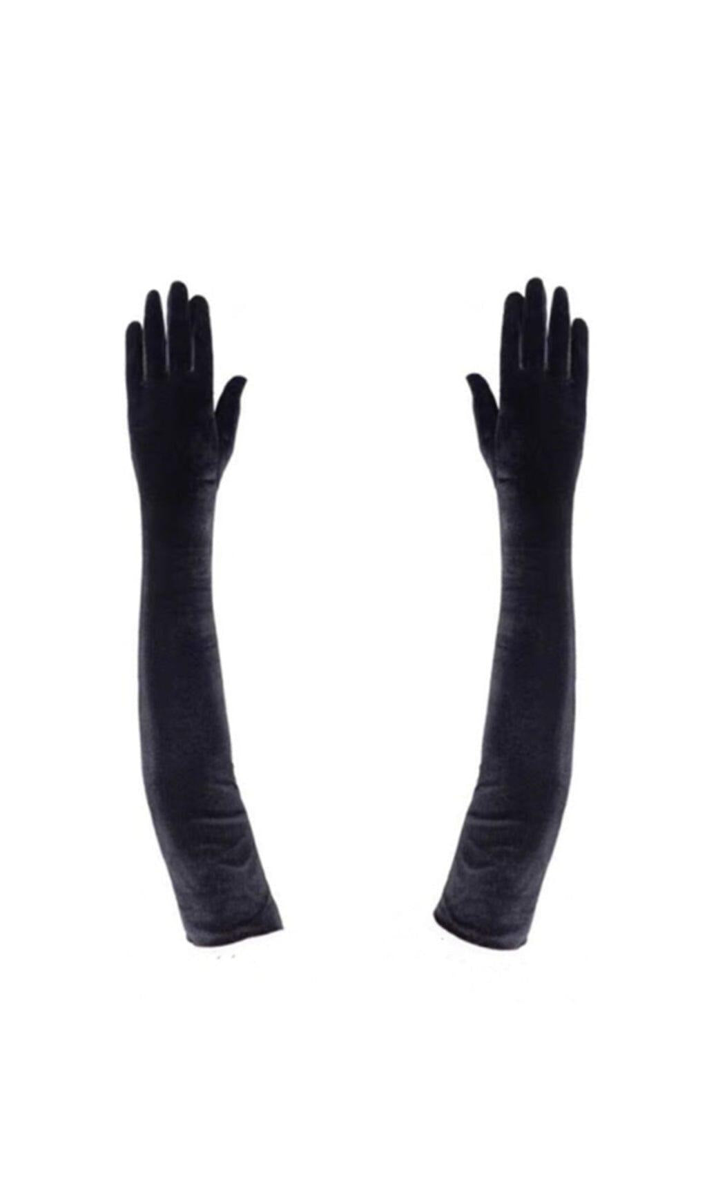 AIIZIE BLACK VELVET GLOVES - product image