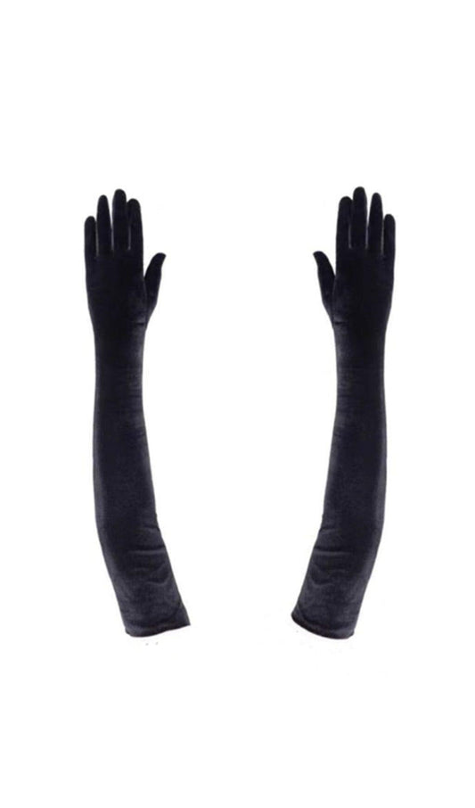 AIIZIE BLACK VELVET GLOVES - product image