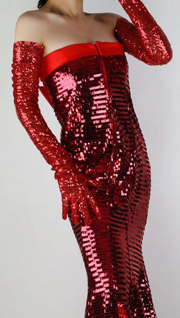 AIIZIE BLING SEQUIN GLOVES - product image