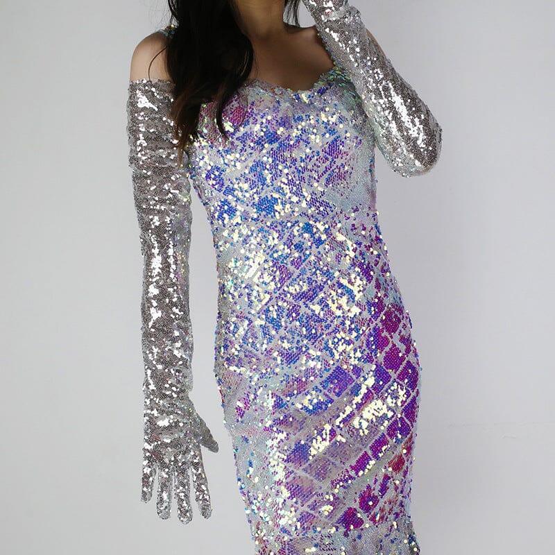 AIIZIE BLING SEQUIN GLOVES - product image