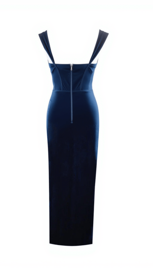 AIIZIE GUINE ASYMMETRIC VELVET DRESS - product image