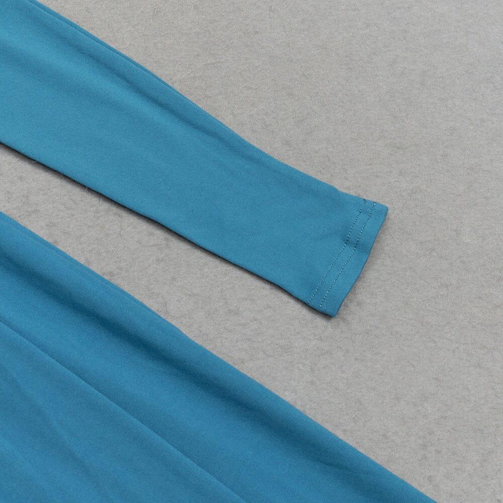 AIIZIE BLUE STRAPLESS LONG SLEEVE MAXI DRESS - product image