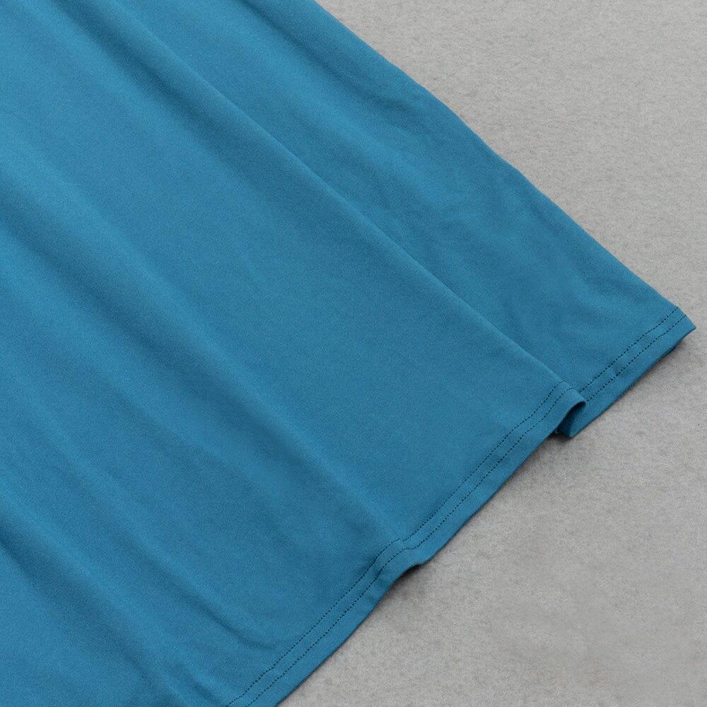 AIIZIE BLUE STRAPLESS LONG SLEEVE MAXI DRESS - product image
