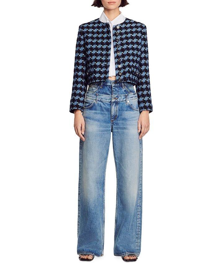 AIIZIE BOULOGNE TWEED CROPPED JACKET - product image