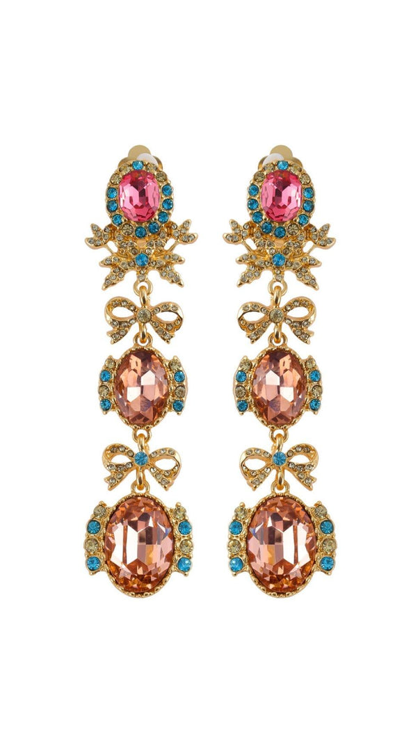 AIIZIE BOW RHINESTONE EARRINGS - product image