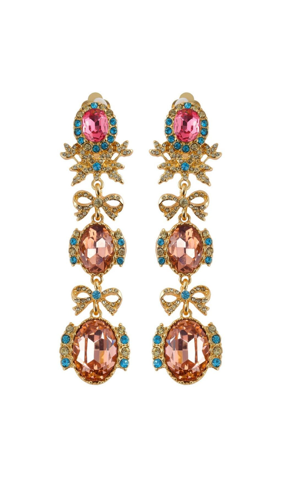 Ohrringe mit Schleife und Strass