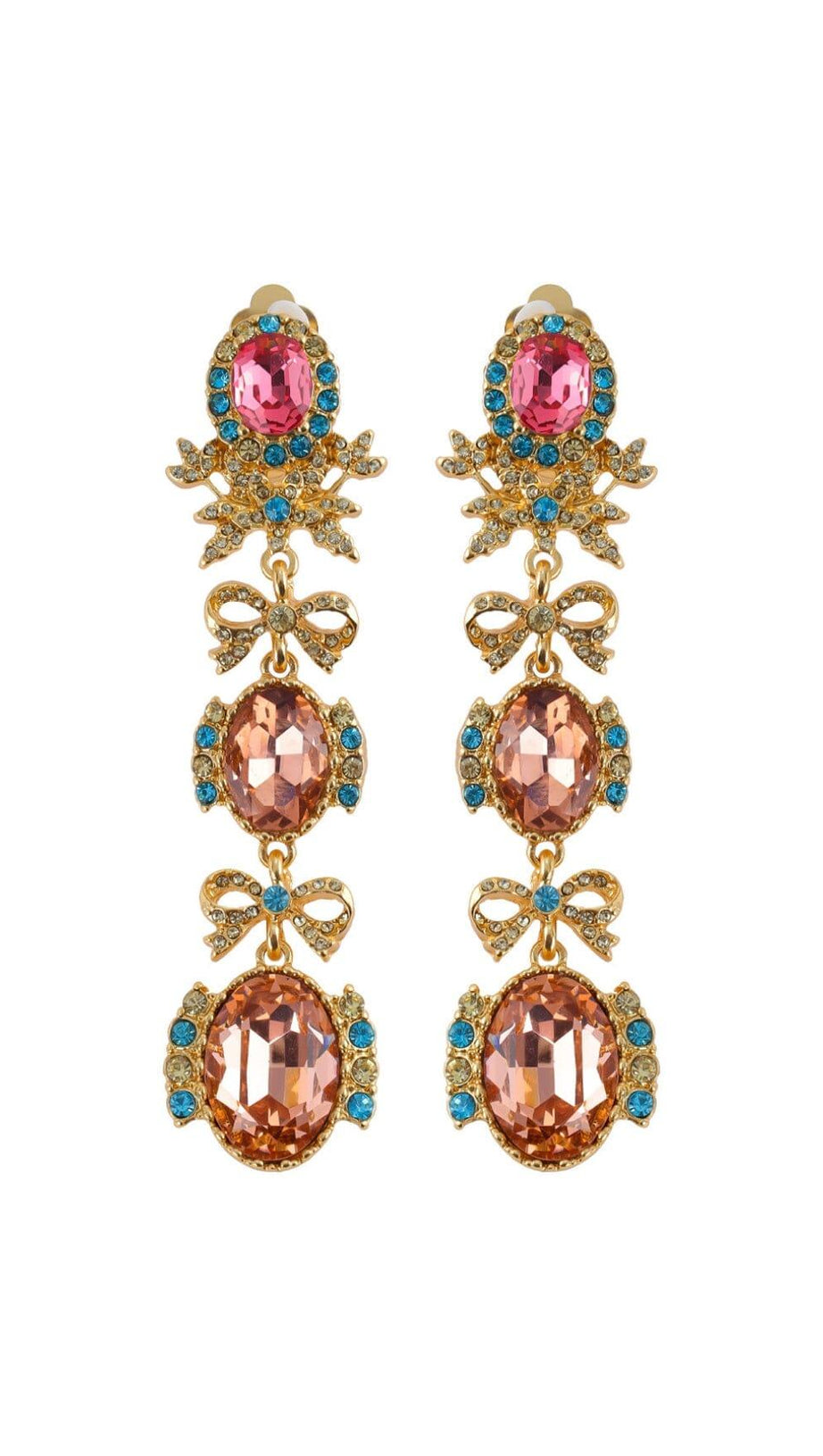 Ohrringe mit Schleife und Strass
