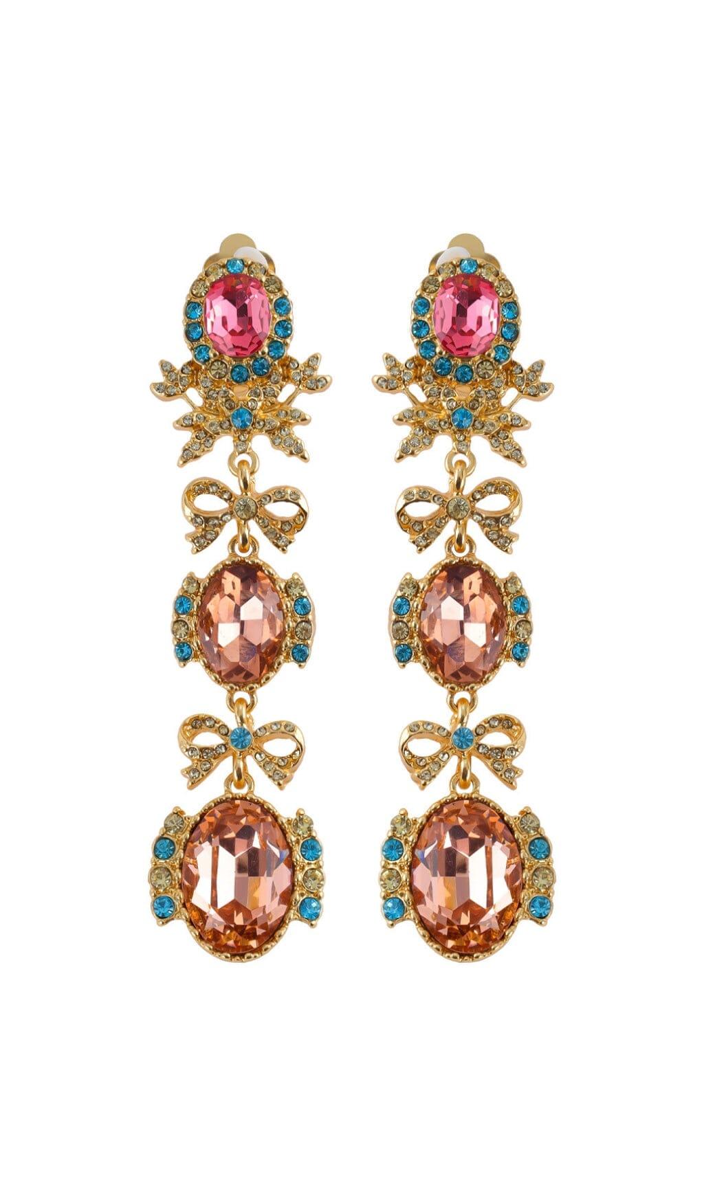 BOW RHINESTONE EARRINGS