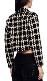 BREE JACQUARD HOUNDSTOOTH SHORT COAT