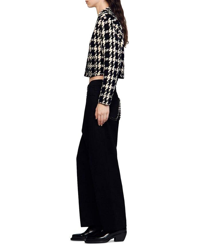 AIIZIE BREE JACQUARD HOUNDSTOOTH SHORT COAT - product image