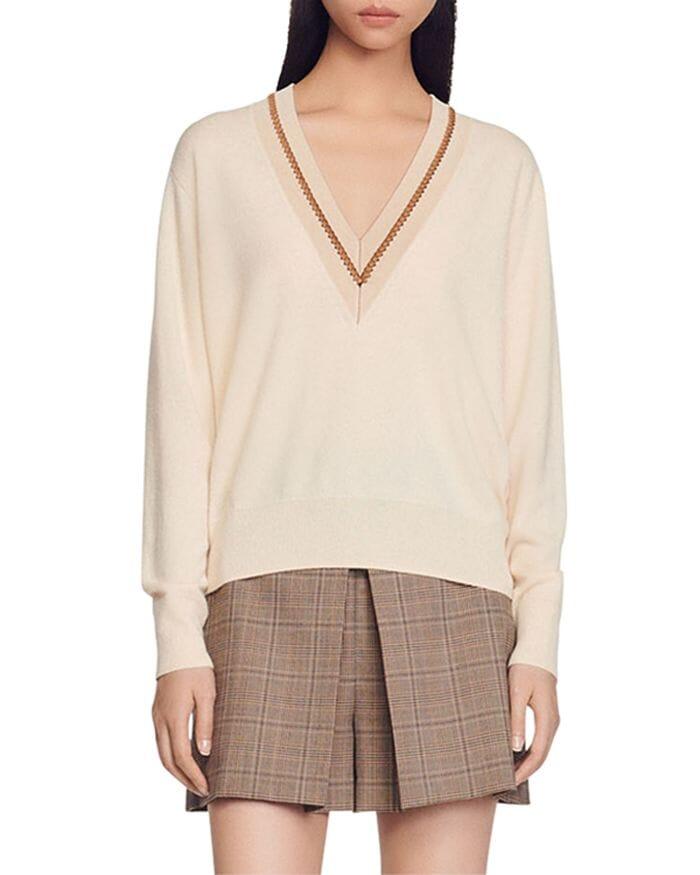 BRIDGET PULLOVER MIT V-AUSSCHNITT 