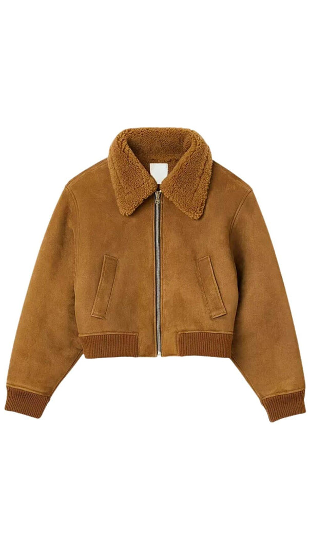 AIIZIE CASSY SHEARLING BOMBER JACKET - product image