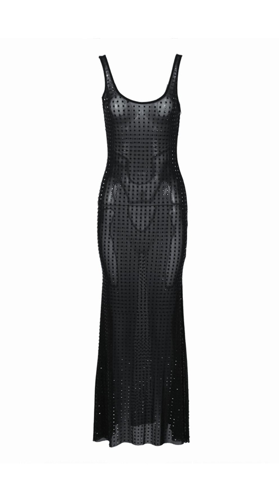 CHESSIE BLACK SEQUIN MAXI DRESS