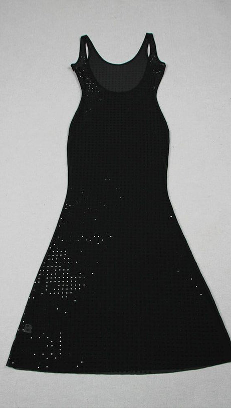 CHESSIE BLACK SEQUIN MAXI DRESS