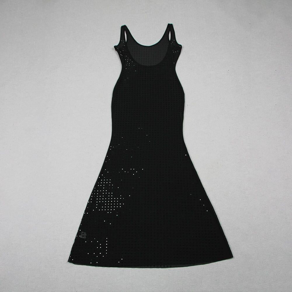 AIIZIE CHESSIE BLACK SEQUIN MAXI DRESS - product image