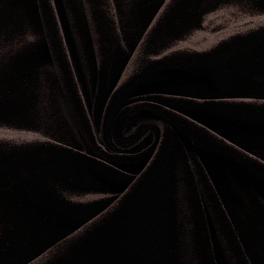 AIIZIE CHESTNUT ONE-SHOULDER BACKLESS BODYCON VELVET PLEATED MAXI DRESS - product image