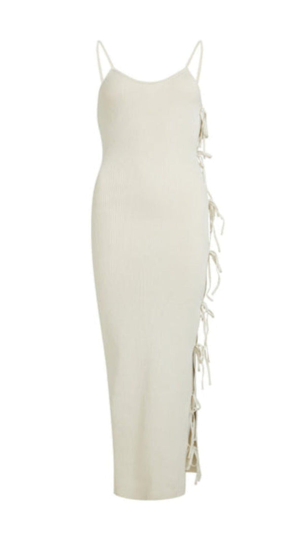 AIIZIE CITY OF ANGELS MIDI DRESS BONE - product image