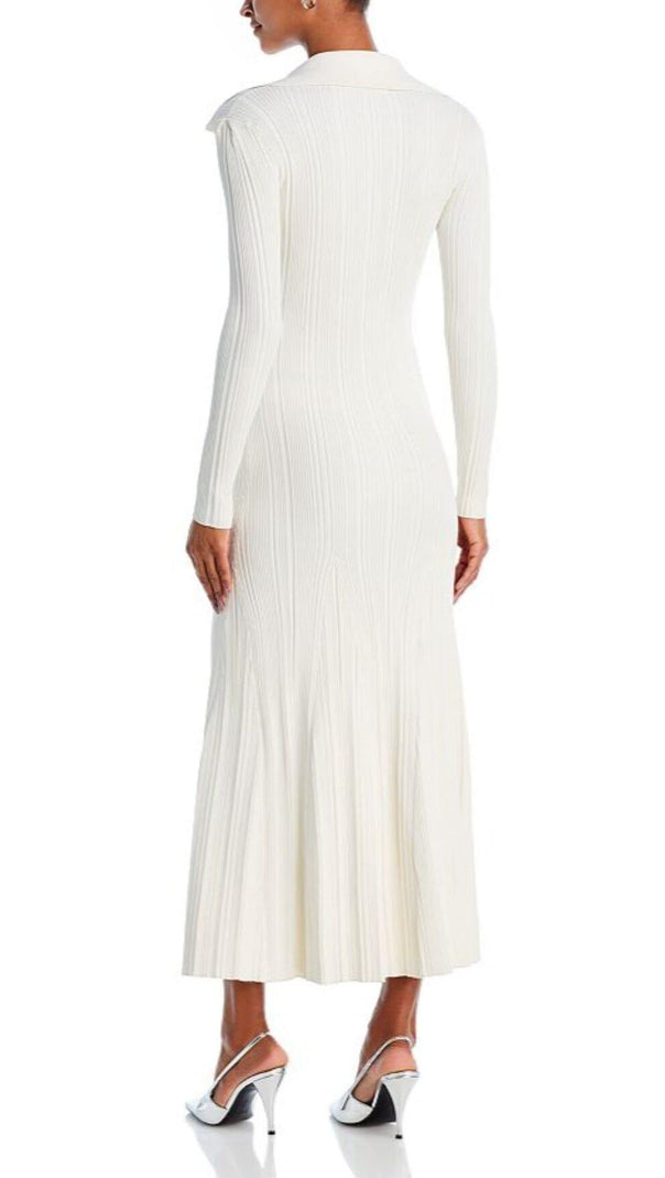 AIIZIE COLLARED KNIT MIDI DRESS - product image