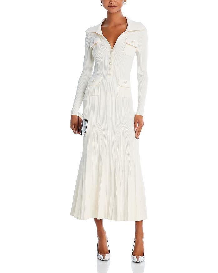 AIIZIE COLLARED KNIT MIDI DRESS - product image