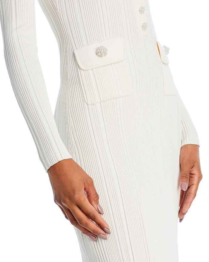 AIIZIE COLLARED KNIT MIDI DRESS - product image