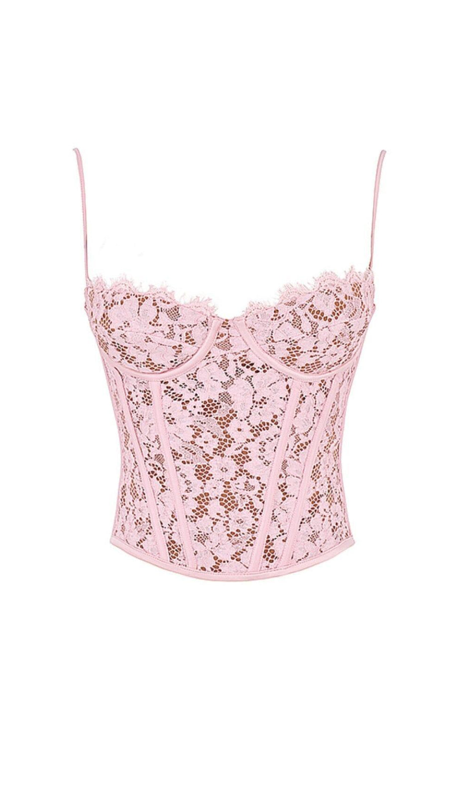 ROSE LACE UNDERWIRED CORSET