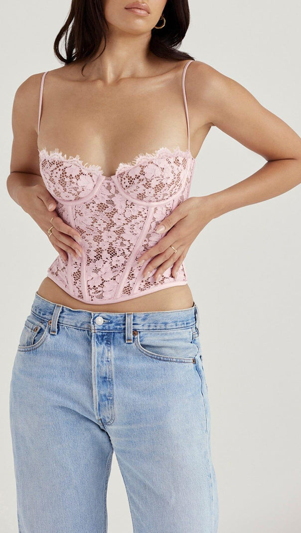 AIIZIE ROSE LACE UNDERWIRED CORSET - product image