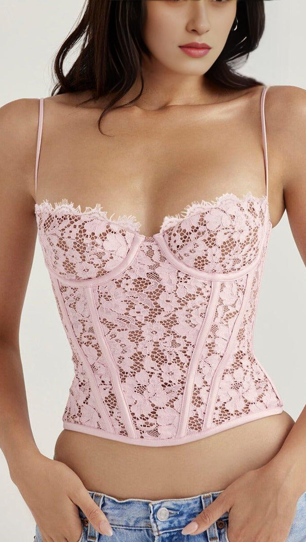 AIIZIE ROSE LACE UNDERWIRED CORSET - product image
