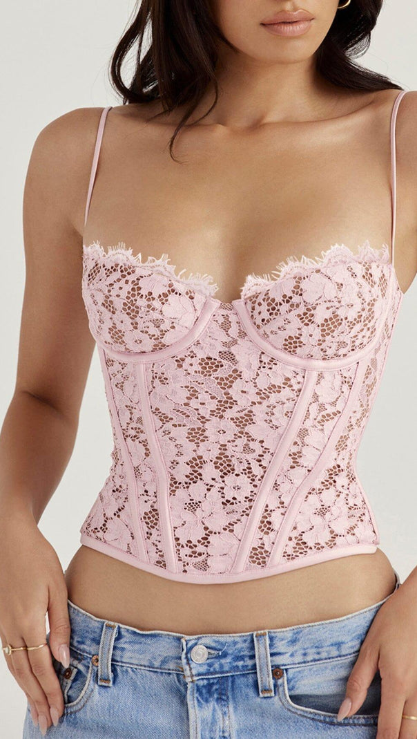 AIIZIE ROSE LACE UNDERWIRED CORSET - product image