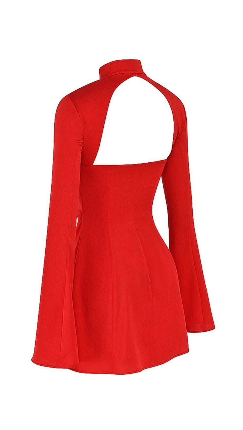 SCARLET CUT OUT SATIN MINI DRESS