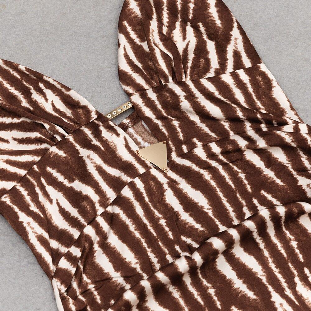 AIIZIE V NECK STRIPE MAXI DRESS - product image
