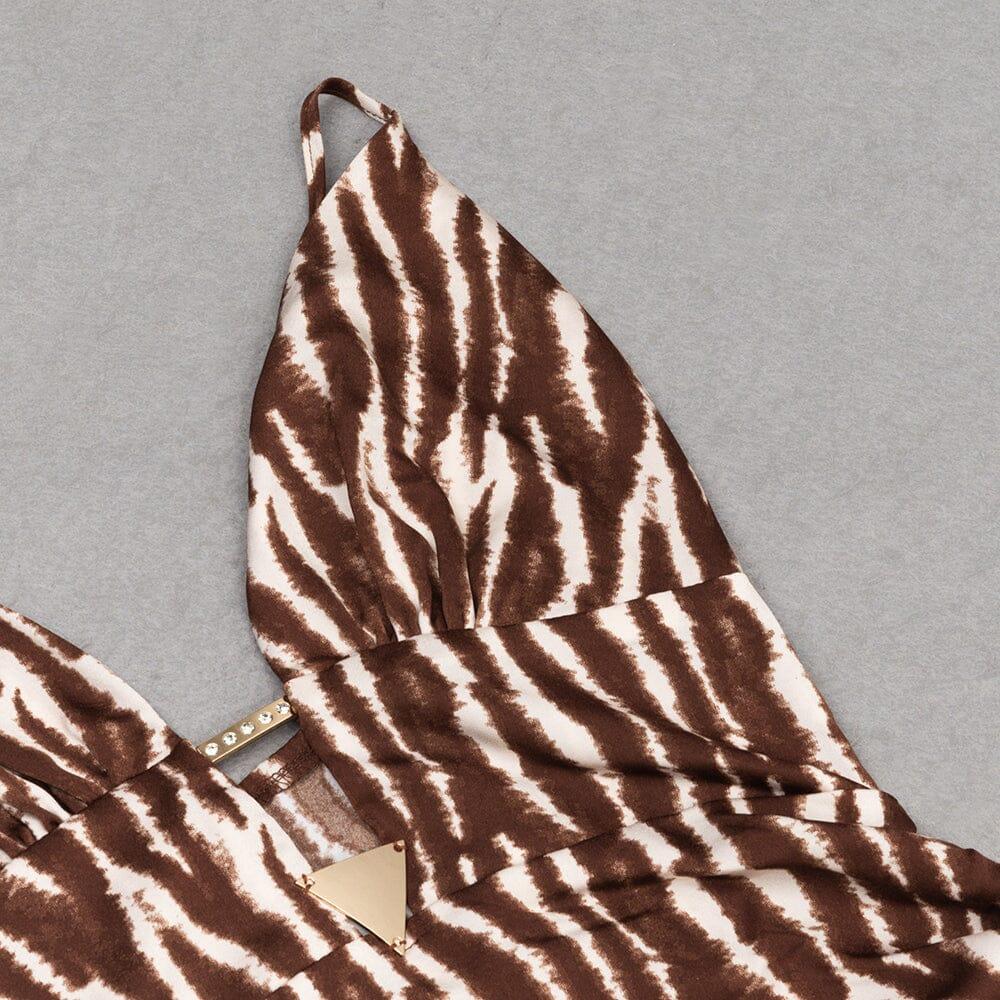 AIIZIE V NECK STRIPE MAXI DRESS - product image