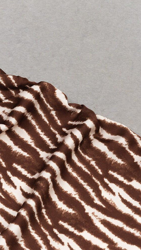 V NECK STRIPE MAXI DRESS