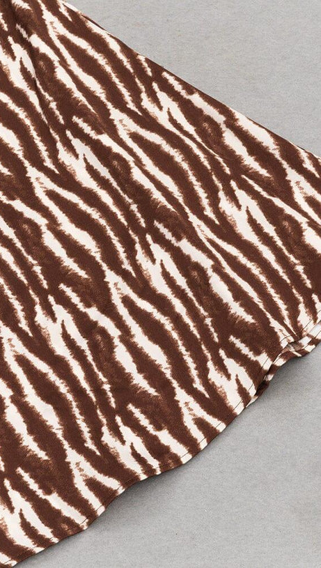 V NECK STRIPE MAXI DRESS