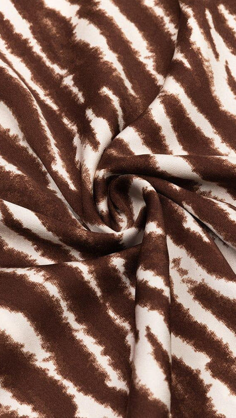 V NECK STRIPE MAXI DRESS