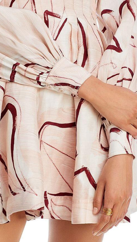 AMELIA PLEATED MINI DRESS