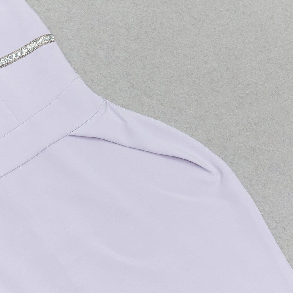 AIIZIE BACK STRAP DIAMONDS LOW-CUT TIGHT MIDI DRESS - product image
