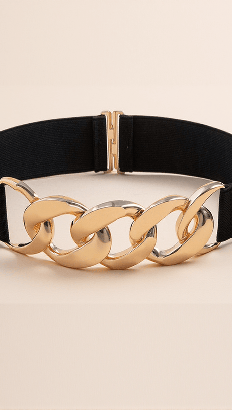 FUTIA METAL BUCKLE ELASTIC BELT