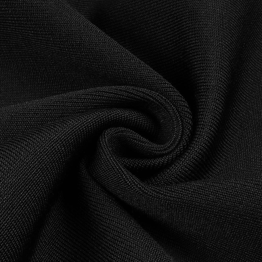 SCHWARZES BUSTIER-BANDAGE-KLEID MIT AUSSCHNITT