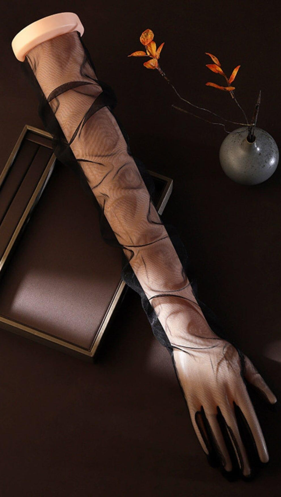 SCHWARZE NETZHANDSCHUHE