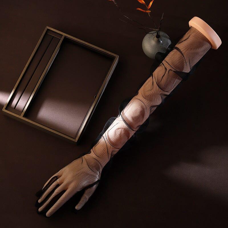 SCHWARZE NETZHANDSCHUHE