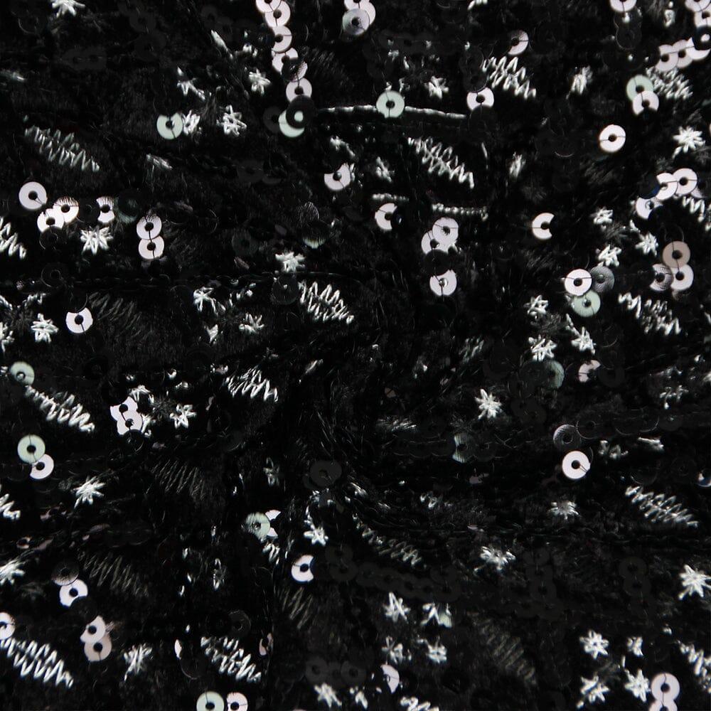 AIIZIE BLACK SEQUIN SUSPENDER STRAPLESS STRAPLESS SLIM FIT JUMPSUIT - product image