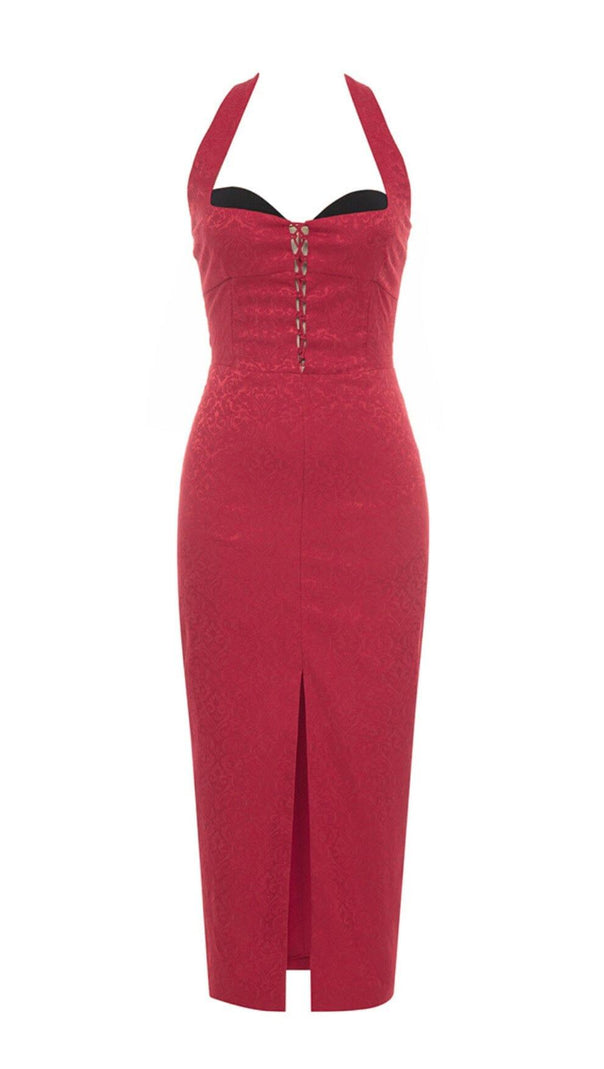 AIIZIE HIP WRAP MAXI DRESS IN RED - product image